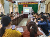 BHXH huyện Tây Hòa phối hợp tuyên truyền chính sách BHXH tự nguyện, BHYT hộ gia đình tại UBND xã Sơn Thành Đông.